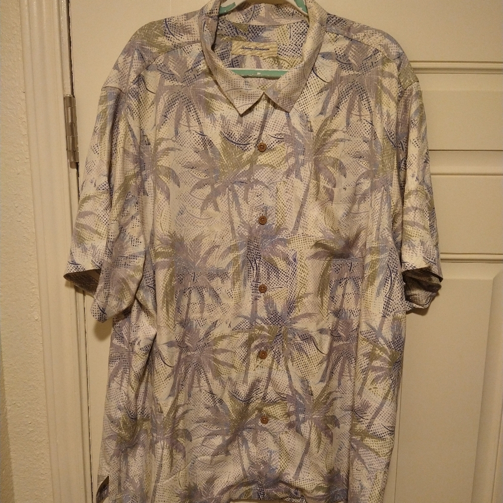 Tommy Bahama 100% Silk Long Sleeve Button Up Shirt Men's sz XXL. - Picture 3 of 6